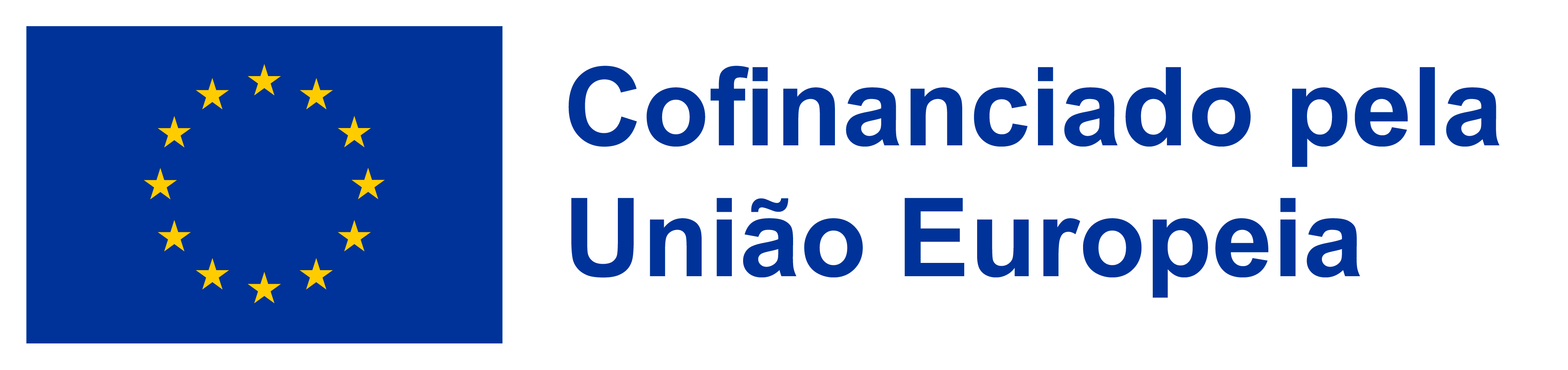 logo da UE. Cofinanciado pela União Europeia