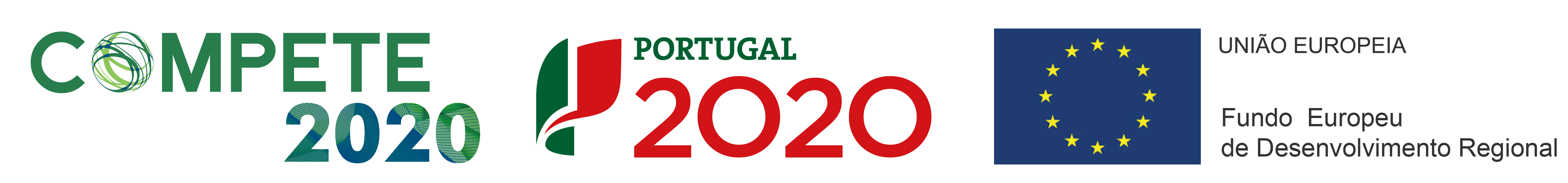 Logos Compete 2020, Portugal 2020, FEDER.