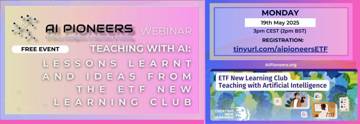 Webinar sobre Ensino com Inteligência Artificial na experiência da European Training Foundation