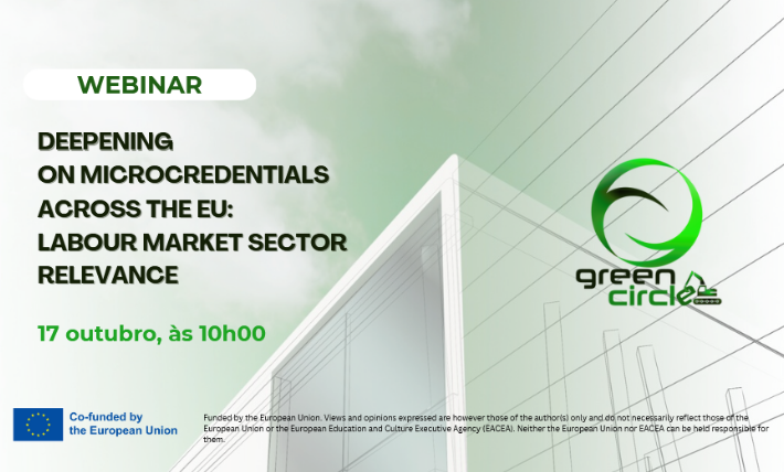 Webinar "Deepening on Microcredentials across the EU: Labour Market Sector Relevance" a 17 de outubro